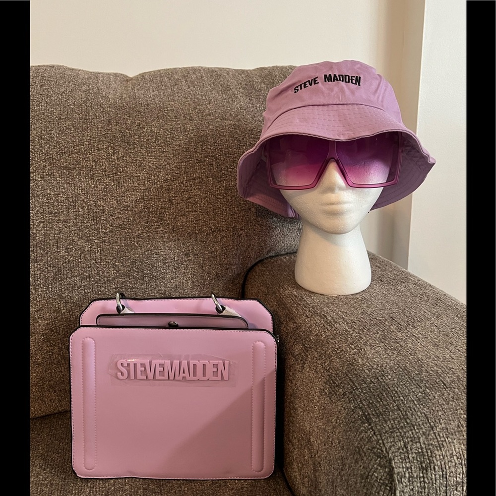 3 Piece Set Steve Madden Handbags Purses Crossbody Purple